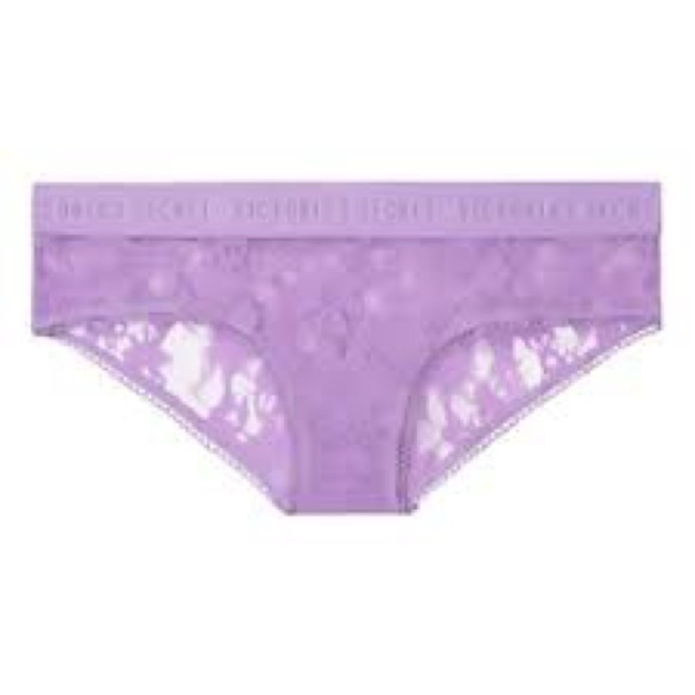 ‼️NWT‼️Victorias Secret Purple Lace Cheeky Logo Panty Size Medium